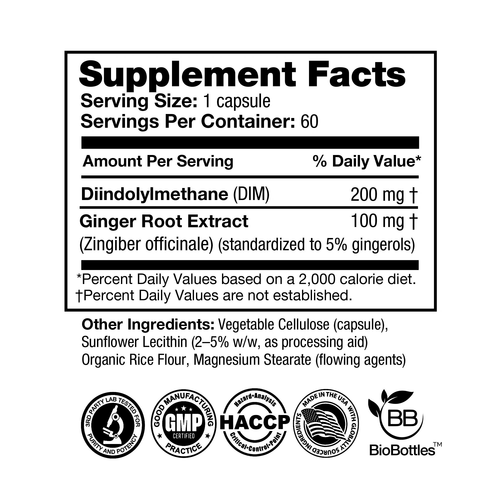 DIM + Ginger (60 Vegan Capsules) - Image 3